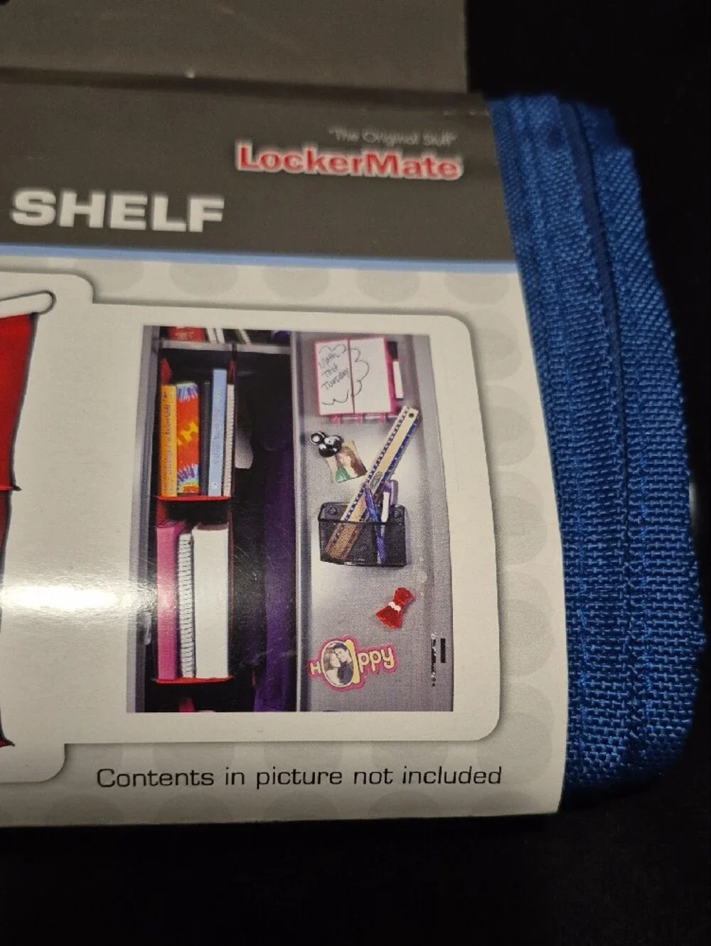 LockerMate Hanging Fabric Locker Shelf Organizer - NWT Blue OR Black